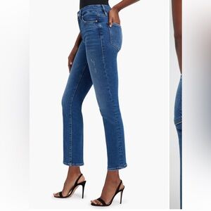 Good American Jeans. Good Legs High Waist Ankle Straight Keg